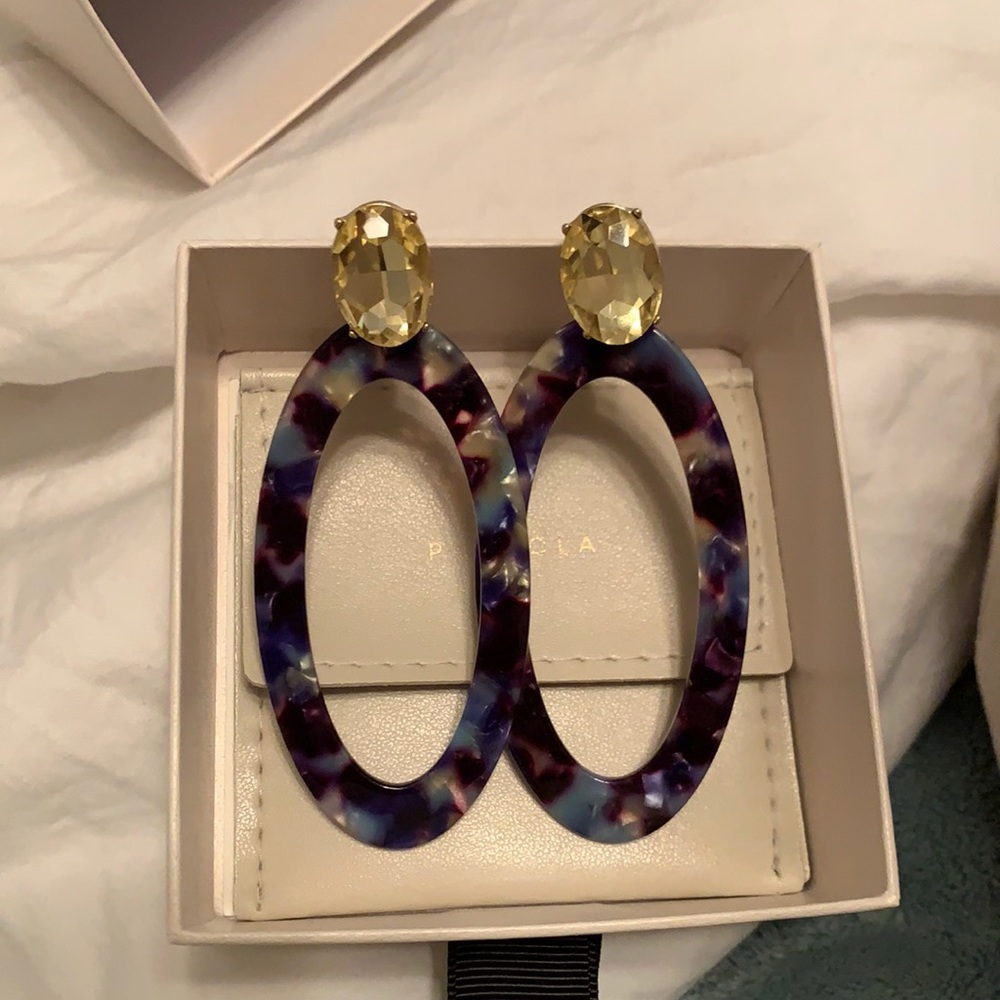 Baublebar Blue tortoise shell earrings